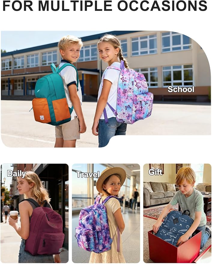 VASCHY Backpack for School, Lightweight Water Resistant Bookbag Schoolbag - Image 7