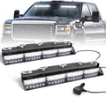 HLauto 6Z4J Emergency Dash Strobe Lights: 2x16.8 inch White Safety Lights by HLauto