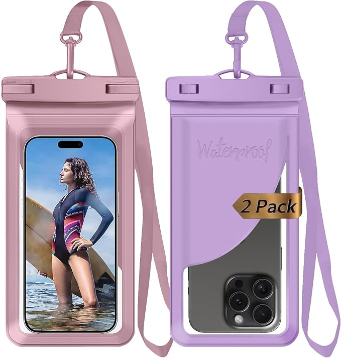 Waterproof Phone Pouch, with Interior Card Pocket, Large Waterproof Phone Case by Vsagier