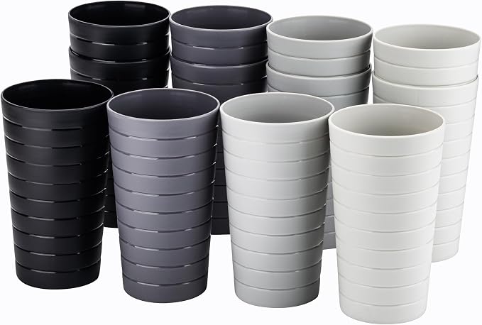 KX-WARE Mixed Drinkware 22-ounce Plastic Tumblers/Drinking Glasses/Party by KX-WARE