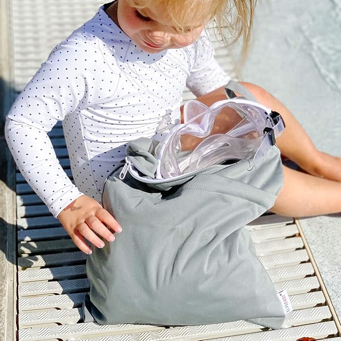 ALVABABY 2pcs Cloth Diaper Wet Dry Bags Waterproof Reusable - Image 8