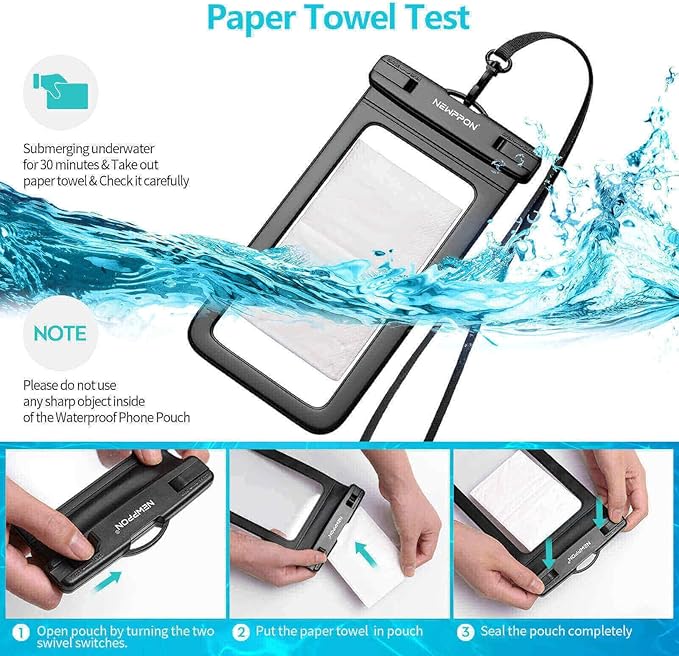4 Pack 8.5“ Waterproof Cell Phone Pouch - Image 4