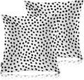 Swono Polka Dots Decorative Throw Pillow Covers Pack of 2, Abstract Messy Black by Swono
