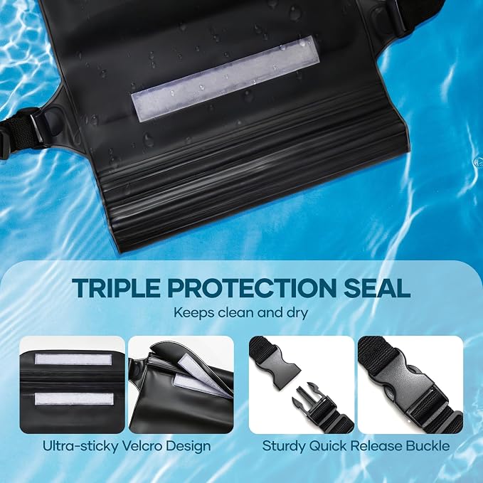 Waterproof Bag for Beach, Waterproof Pouch for Phone Passport Purse, Fanny - Image 4