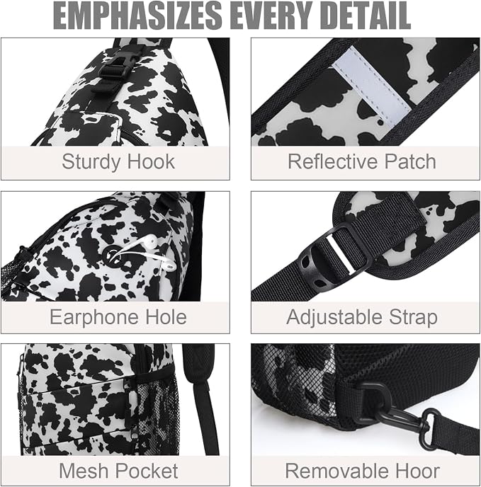 Pritent Crossbody Bags for Women Men Trendy Sling Bag Backpack Casual Chest Bag - Image 4
