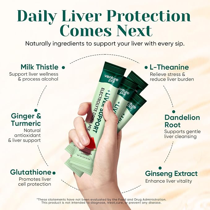 Venture Pal Hydration Packets + Liver Support- Liquid Daily IV Electrolyte - Image 5
