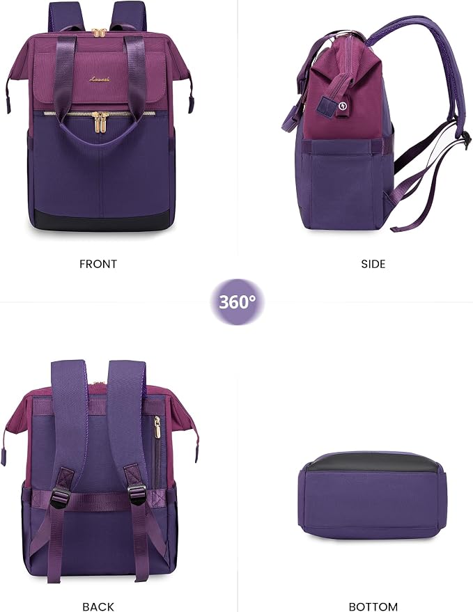 LOVEVOOK Laptop Backpack for Women, 17.7 Inch Work Laptop Bag - Image 9
