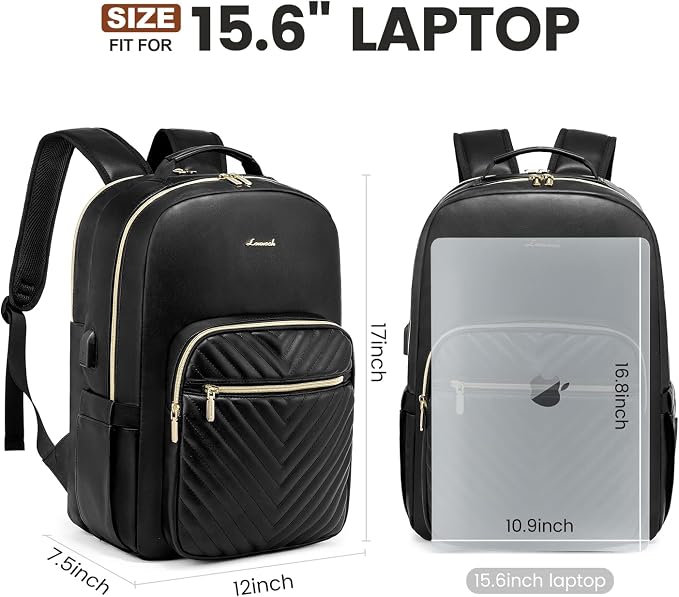 LOVEVOOK Laptop Backpack Purse for Women, Large Capacity Travel Computer Work - Image 5