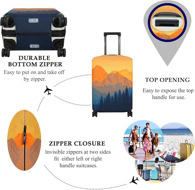 Explore Land Travel Luggage Cover Suitcase Protector Fits 27-30 Inch Case - Image 3