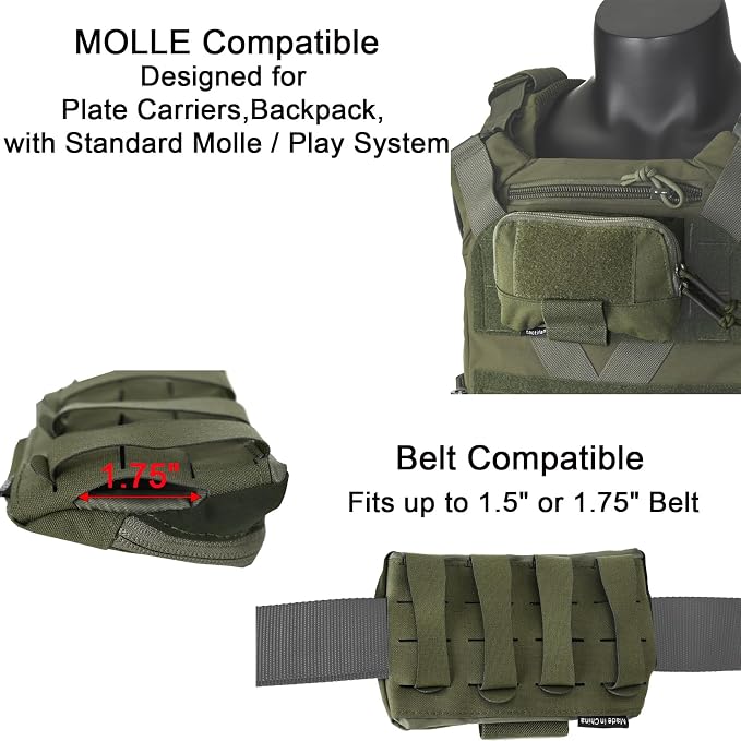Tactical Molle Admin Pouch Chest Rig Small Molle Chest Pouch Utility MOLLE/Belt - Image 6