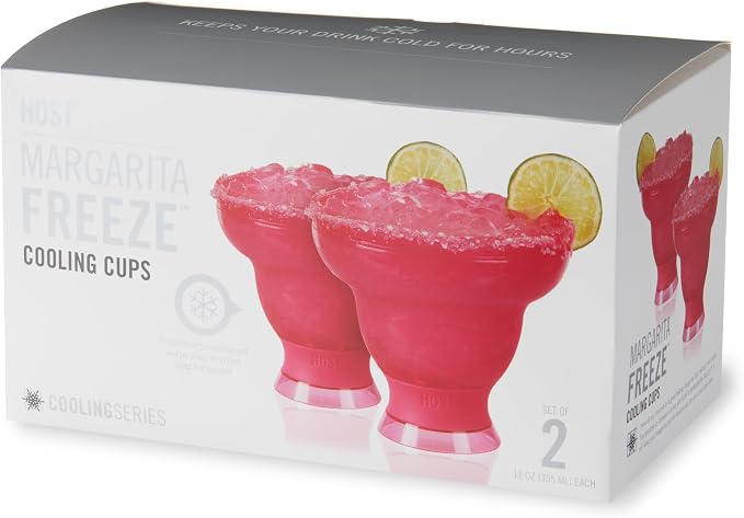 HOST FREEZE Margarita Cocktail Glasses, Frozen Cup Double Wall Plastic - Image 12