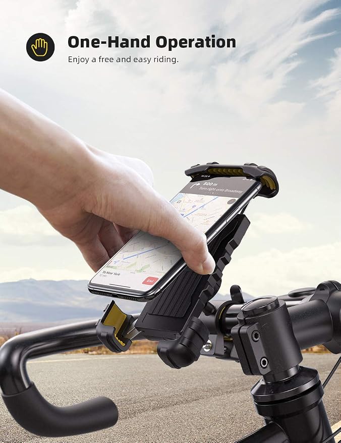 Lamicall Bike Phone Holder, Motorcycle Phone Holder – 360° Handlebar Mount - Image 2