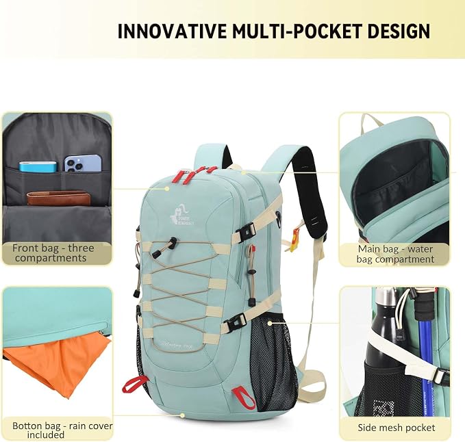 Bseash 40L Waterproof Hiking Backpack - Image 5