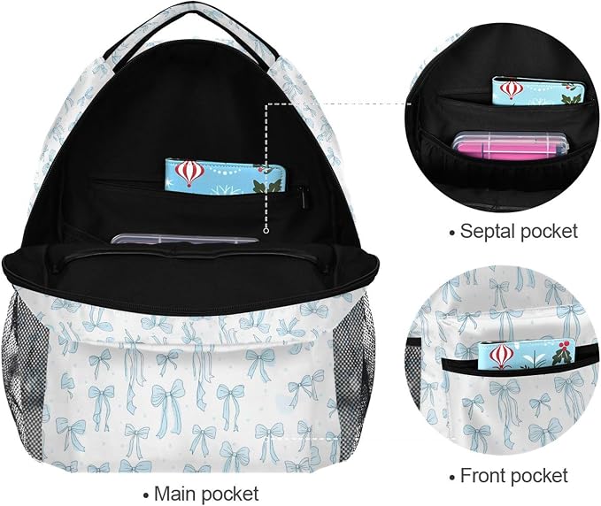 Wamika Coastal Anchor Kids Backpack Nautical Theme Starfish Shell School - Image 3