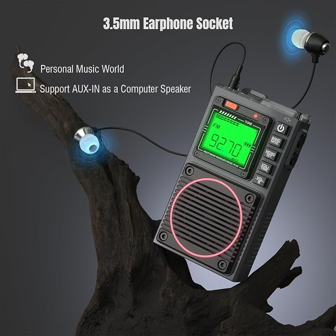 Raddy RF75A APP Control Shortwave Radio, Portable AM/FM/VHF/SW/WB Weather Radio - Image 4