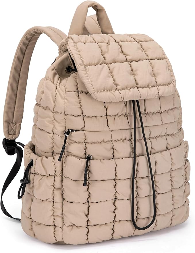 CLUCI Puffy Quilted Backpack Purse - Image 6