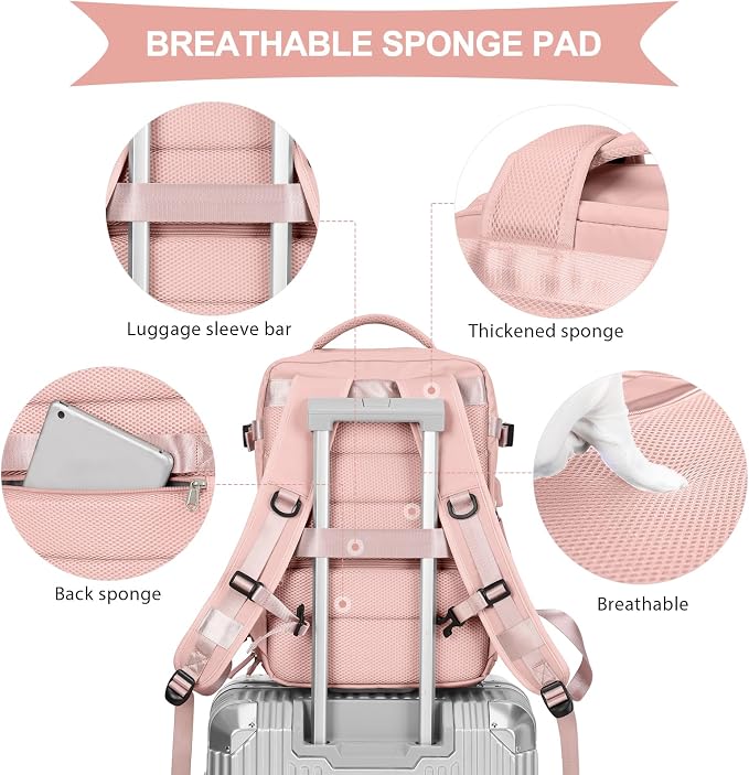 coowoz Travel Backpack For Women Men Airline Approved, Carry On Backpack - Image 6