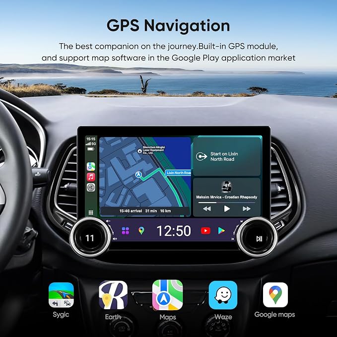 Car Stereo Radio for Jeep Compass 2017-2020 Wireless CarPlay Android Auto GPS - Image 4