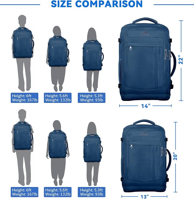 AREYTECO 60L Big Capacity Carry On Laptop Backpack Large Travel Backpack - Image 6