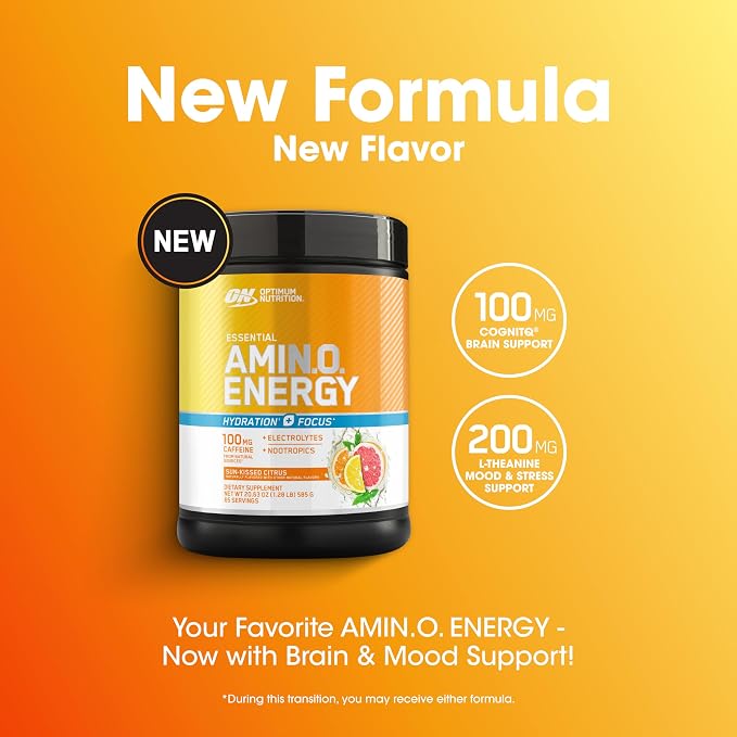 Optimum Nutrition Amino Energy Powder Plus Focus, - Image 4