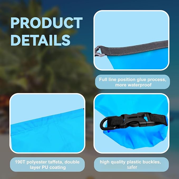 6PCS Dry Bags Waterproof, Lightweight Dry Bags - Image 4