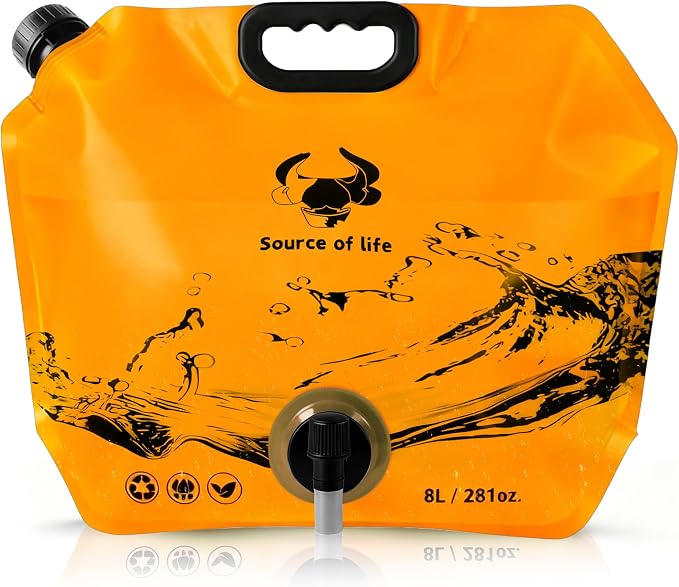 Collapsible 8L Water Storage Bag, BPA-Free Portable Folding Water Jug by MrBulloc