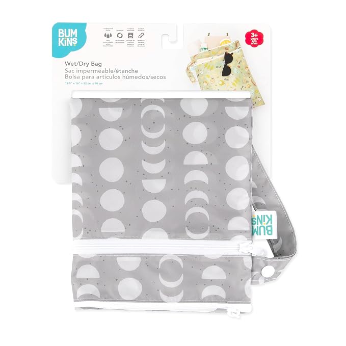 Bumkins Waterproof Wet Dry Bag for Baby, Swim Suit, Cloth Diapers, Pump Parts - Image 6