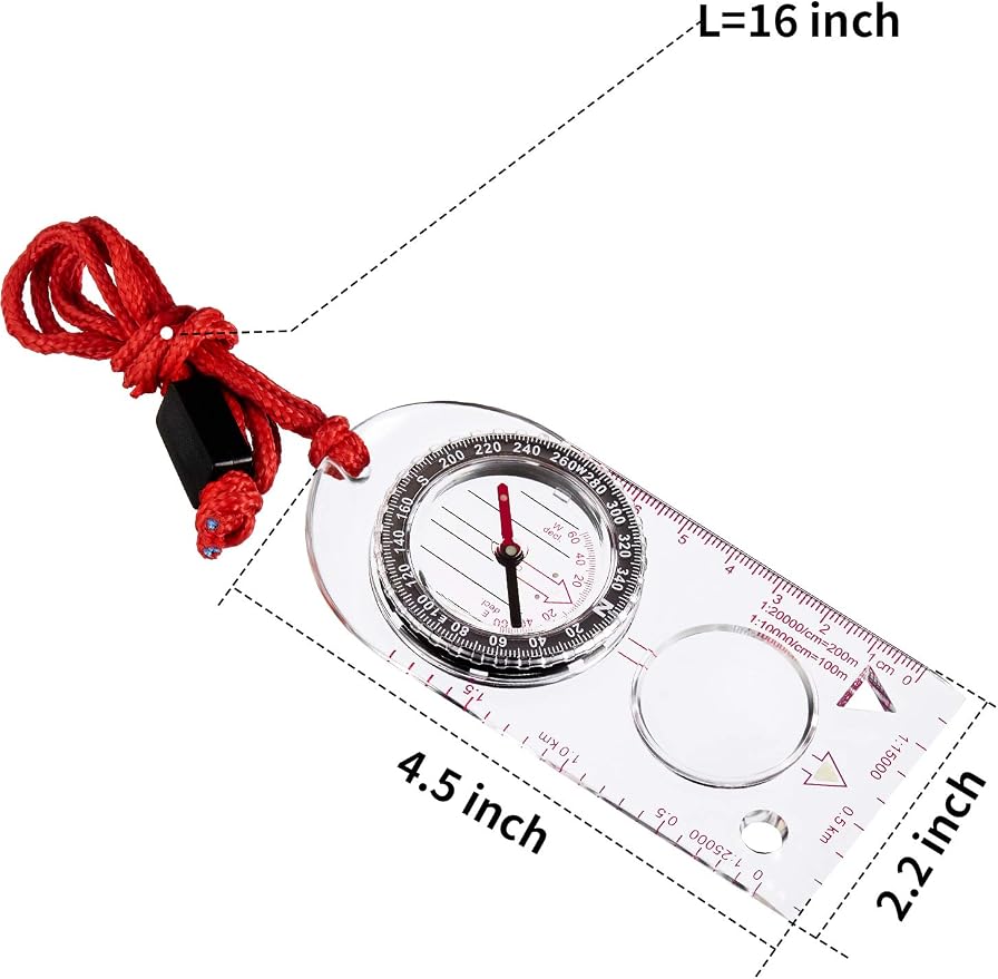 Gejoy 6 Pieces Orienteering Compass Bulk Scout Compass - Image 2