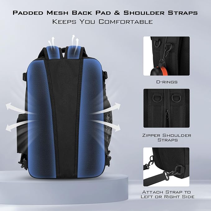 KastKing BlowBak Tactical Sling Tackle Bag-Lightweight Fishing Backpack Storge - Image 5