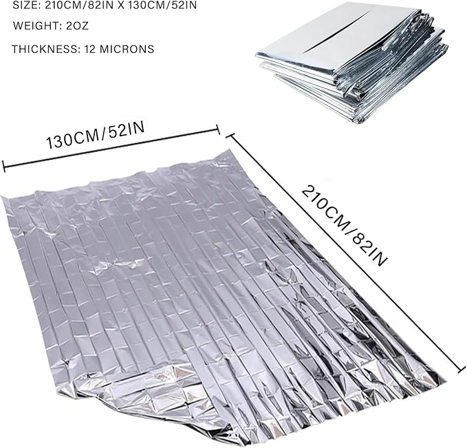 Emergency Blankets Pack of 10 – Mylar Thermal Space Blanket - Image 9