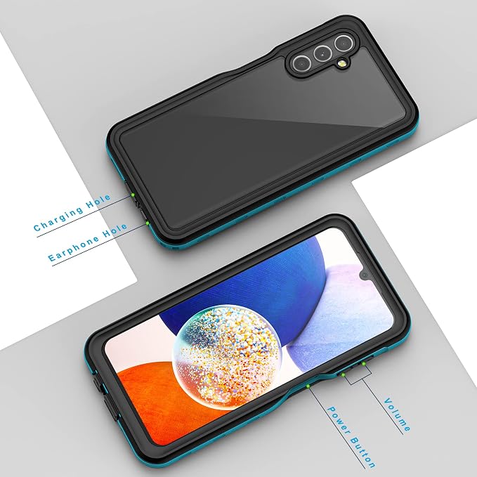 Lanhiem for Samsung Galaxy A14 5G Case, IP68 Waterproof Dustproof, Built-in - Image 6