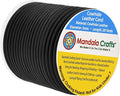 Mandala Crafts Round Cowhide Genuine Black Leather Cord by MandalaCrafts