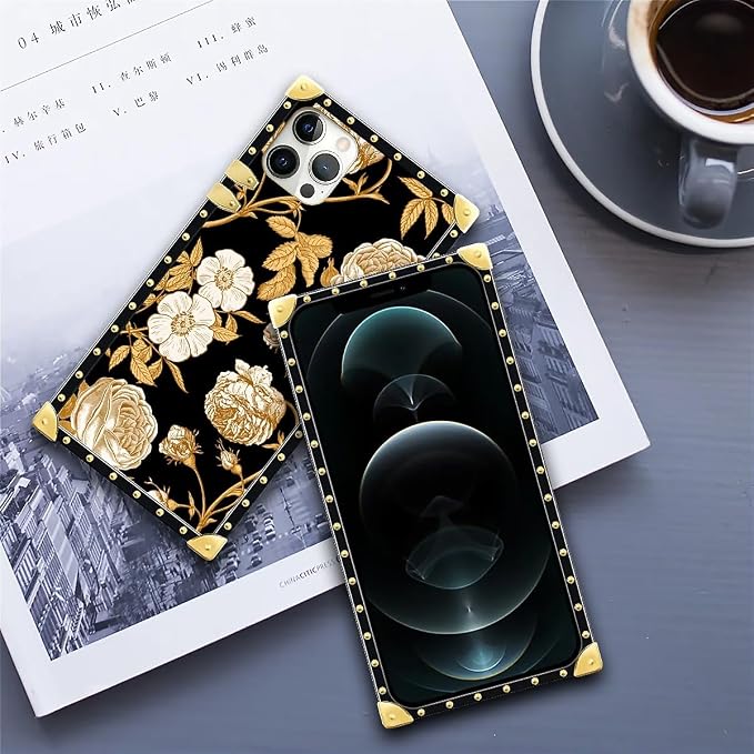 Compatible with iPhone 11 Pro Max Case, Blooming Rose Golden Flower Luxury - Image 6