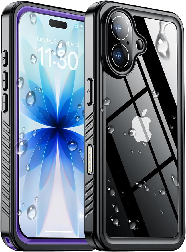 SPIDERCASE for iPhone 17 Case Waterproof, Built-in Lens & Screen Protector by SPIDERCASE