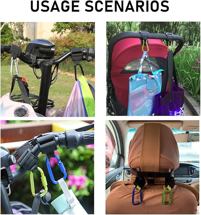 KVAEY 2 Pack Multipurpose Hook for Hanging Helmet, Durable Carabiners, Roll Bar - Image 6