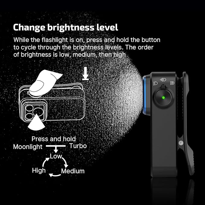 OLIGHT Oclip Pro EDC Flashlight Clip-on Light, Rechargeable 500 Lumens - Image 4