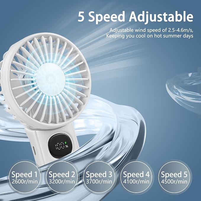 Personal Hand Held Fan for Travel, Foldable Eyelash Neck Fan - Image 3