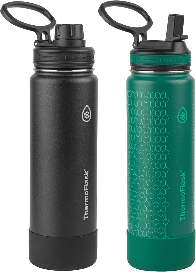 ThermoFlask Stainless Steel Water Bottles 2-Pack by ThermoFlask