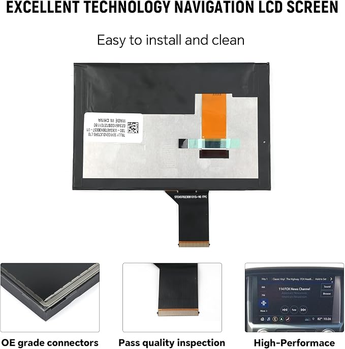7" Uconnect Screen Replacement LCD Display Digitizer - Image 5