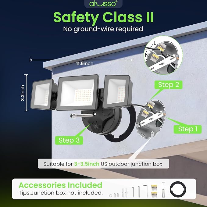 ALUSSO Dusk to Dawn Outdoor Lighting, 120V 40W 4000LM Dusk Till Dawn Outdoor - Image 8