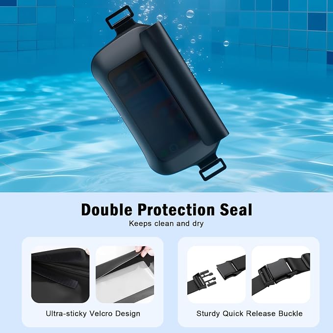 Waterproof Waist Bag, Passport Wallet Tote, IPX8 Waterproof Rating, - Image 7