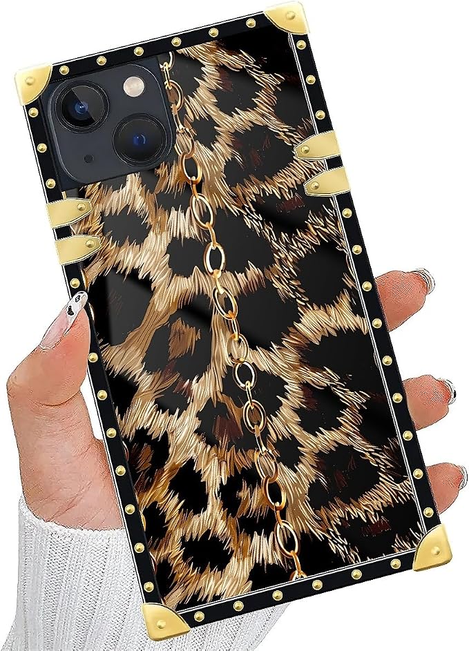 Compatible with iPhone 15 Case, Seamless Gold Chain Leopard Luxury Golden - Image 5