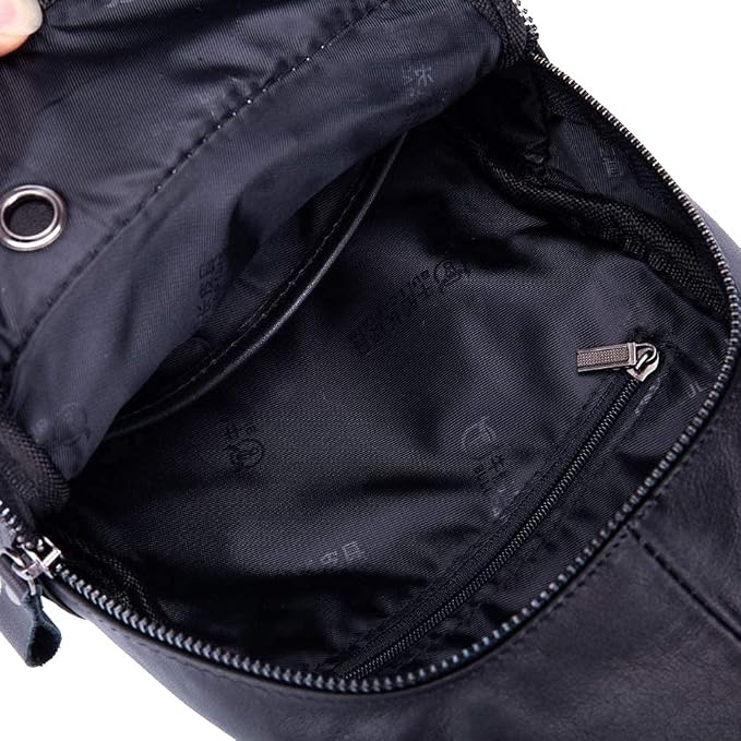 Hebetag Leather Sling Bag Crossbody Backpack - Image 6