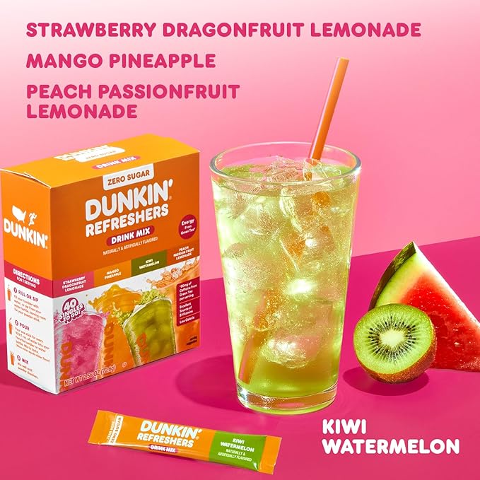 Dunkin’ Refreshers Singles To Go! Powdered Drink Mix, 40 Ct Variety Pack - Image 3
