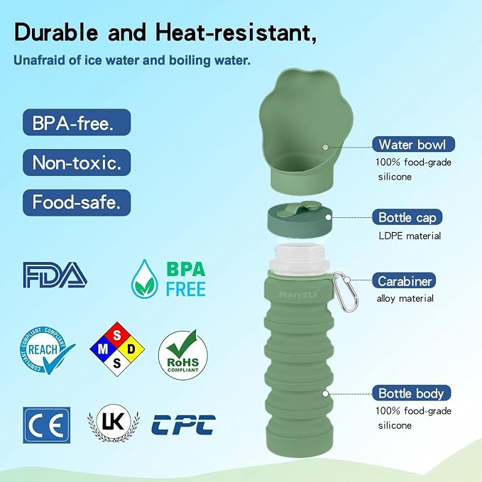 Collapsible & Portable Dog Water Bottle - Image 6