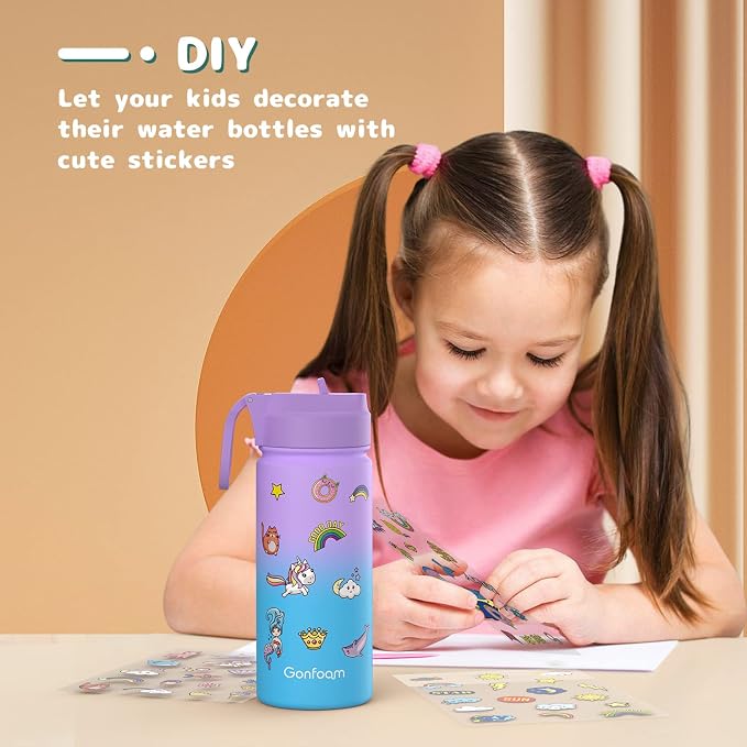 Kids Water Bottle, 16oz Water Bottles - Image 4