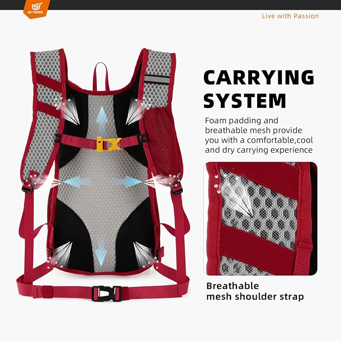 SKYSPER Small Hiking Backpack - 15L Travel Daypack Lightweight Bag Water - Image 4