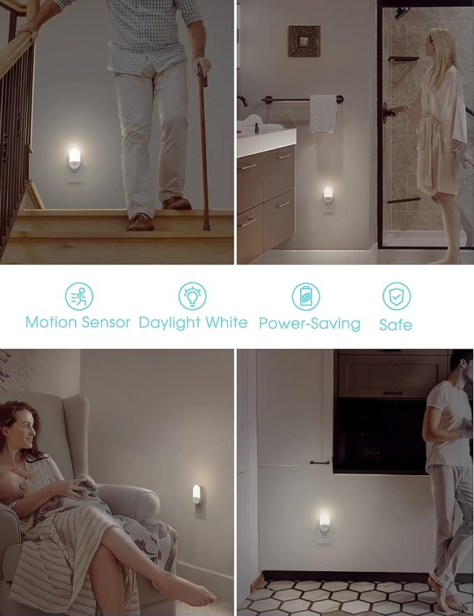 L LOHAS LED Motion Sensor Night Light Plug in, Motion Activated Night Light - Image 7