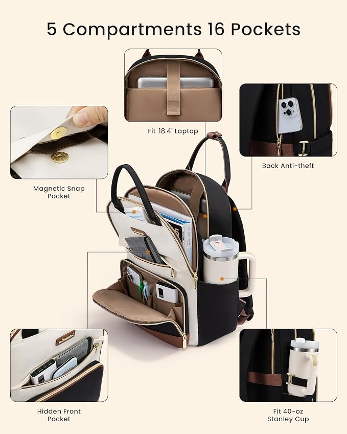 LOVEVOOK Laptop Backpack for Women - Image 3
