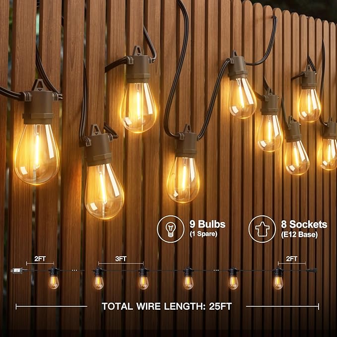 addlon 25FT LED Outdoor String Lights - Image 6